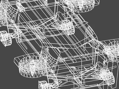 Hover bus Low-poly 3D model