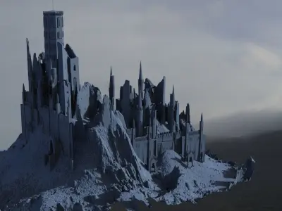 Medieval Fortress Dark ages 3D model