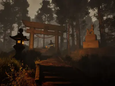 Japanese temple 3D model