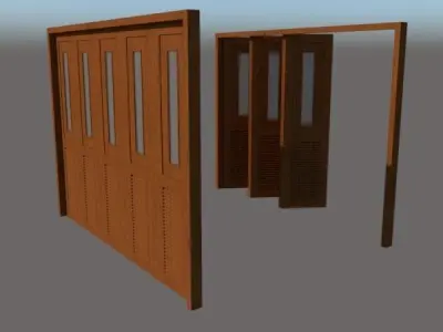 garage folding door 3D model