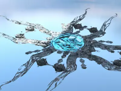 Deep Sea interstellar array floor 3 Low-poly 3D model