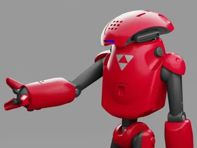 UTILITY BOT SOPHY RIGGED 3D model