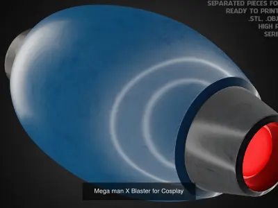 Mega man X Full Armor and Blaster for Cosplay 3D Model Pack