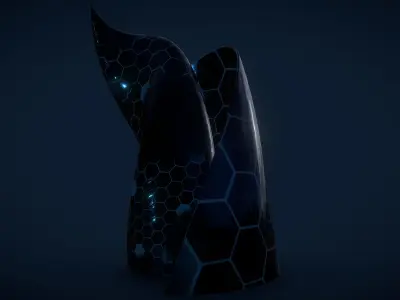 Weird Building Crystal Hex 3D model