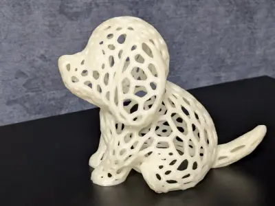 Puppy Voronoi 3D print model