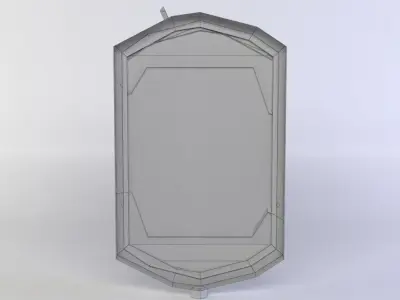 Grey lamp Low-poly 3D model