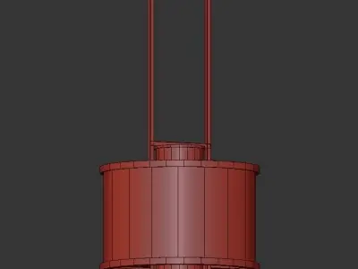 GARDA modern pendant light with frame and clear glass 3D model