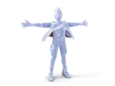 Cyberpunk Streetwear Character model pack Low-poly 3D model