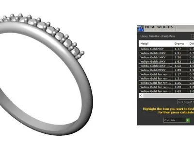 Jewelry ring 365  Free 3D print model