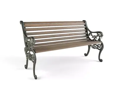 London Vintage Street Bench 3D model