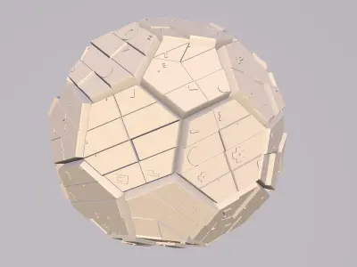 Sphere Scifi Object No 1 Cinema 4D FBX OBJ MTL STL 3DS 3D model