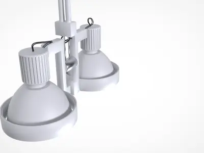 Double Ceiling Lamp 09 Low-poly 3D model