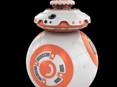 BallDroid orange and bb - robot 3D model
