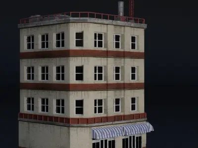 BUILDING URBAN AREA HONGKONG JAPAN CHINA ASIAN 07 Low-poly 3D model