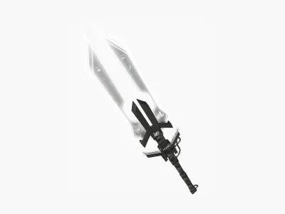 SciFi War Spear A09 Black Camo - Character Design Fashion Low-poly 3D model