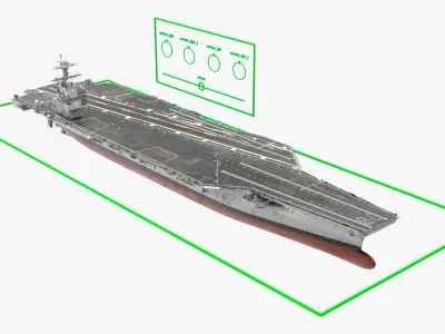  Naval Aircraft Carrier USS Gerald Ford Rigged 