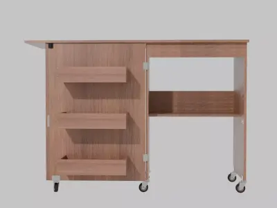 Modern Rustic Sewing Table Low-poly 3D model