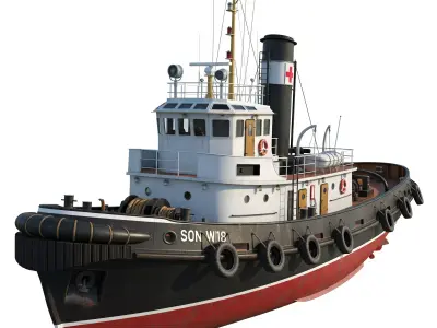 Classic Tugboat 3D print model
