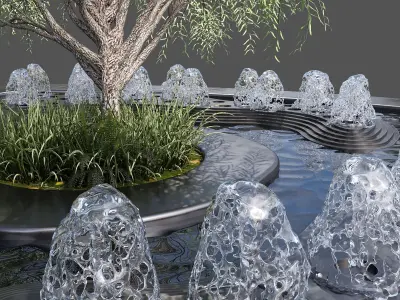 WATERFALL FOUNTAIN CASCADE  NO22 A 3D model