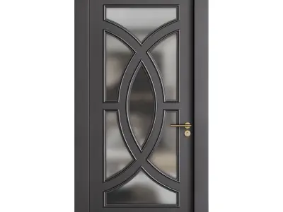 Modern entrance door 17 3D model