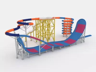 Waterpark Slide 8 3D model