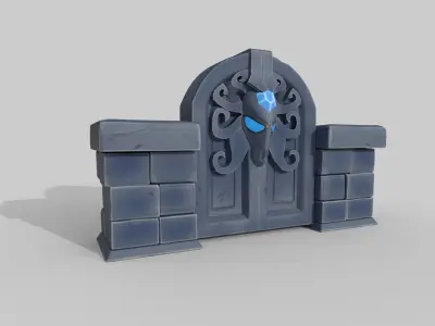 Stylized Gate Low-poly 3D model