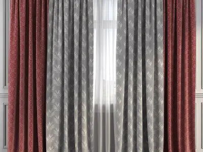 Curtain Set 208 3D model
