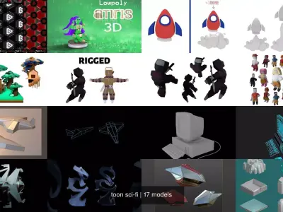 toon sci-fi 3D Model Pack