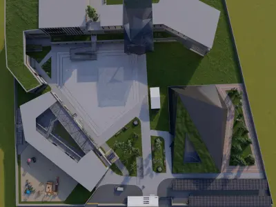 Mixed School Campus Project 3D model