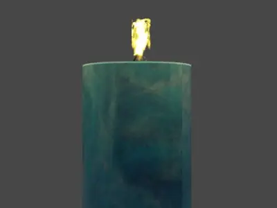 Blue Candel Free low-poly 3D model