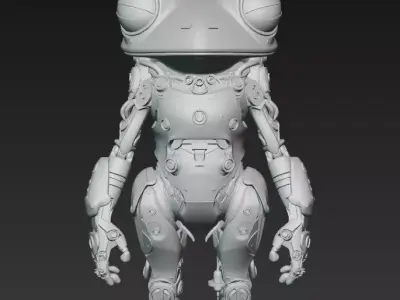 Cyber Amphibian Collection - Mecha Evolution Series 3D Model Pack