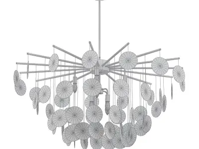 TIFFANY chandelier made of glass and metal 3D model