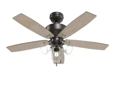 Hunter Hildebrand 52 Inch Noble Ceiling Fan With Light PBR 3D model