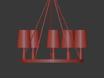 LISMORE chandelier with four lamps 3D model