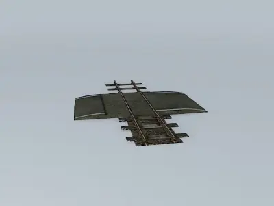 Eco Rail N/Gauge Single Walkover Old Steam Days Free 3D model
