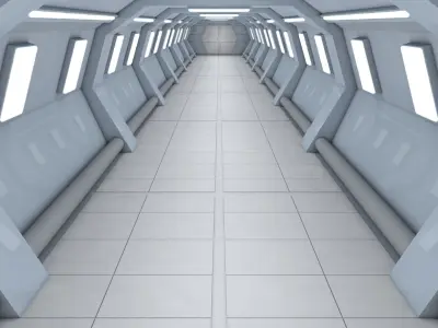 Sci Fi Tunnel 3D model 32