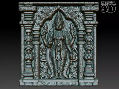 Indian Temple Wall basrelief 17 240614 3D print model