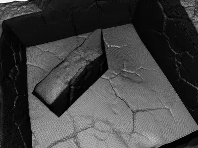 Destroyed temple of Maya 3D print model