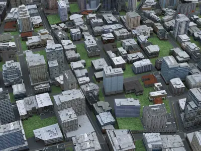 City 90 Low-poly 3D model