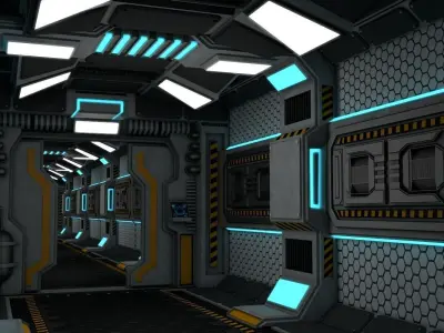 Sci Fi Corridor 3D model