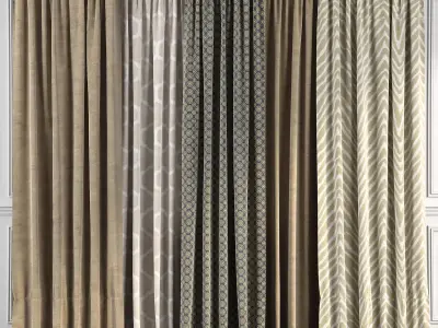 Curtain Set 45 3D model