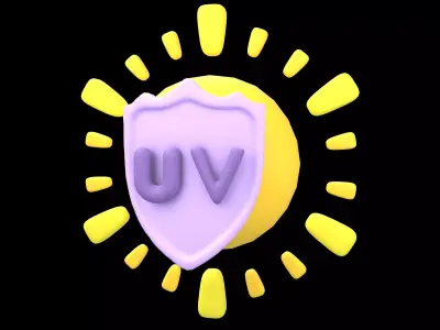 UV Reflection Icon v1 003 Low-poly 3D model