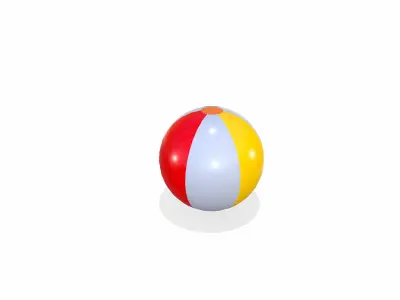  Beach Ball Low-poly PBR 
