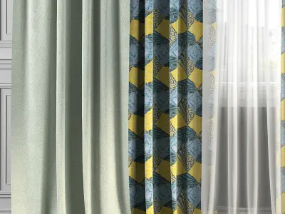 Curtain Set 169 3D model