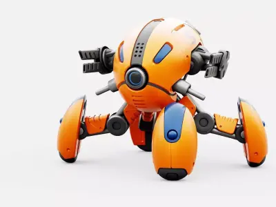 BATTLE DROID X-500 RIGGED 3D model