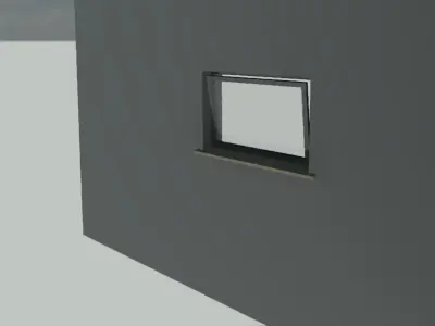 Tilt and Turn window up opening 3D model