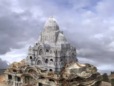 Palace Exterior Oriental Design 3D model