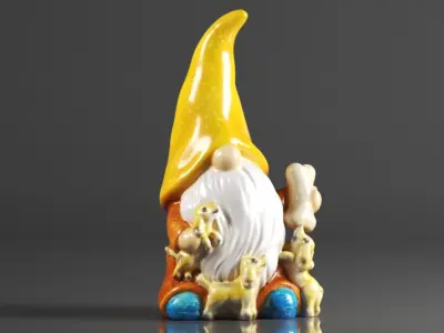 FLJZCZM Garden Gnome Statue 3D print model