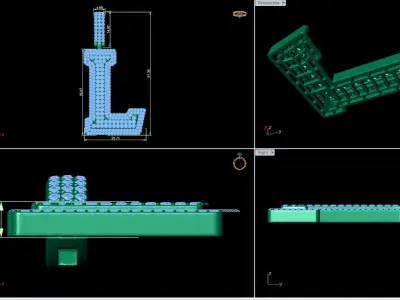 Alphabet Latter L Diamond Pendent 3D print model