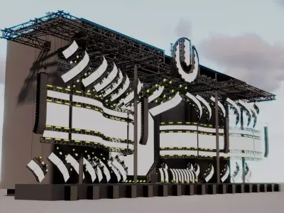 Ultra Music Festival 2017 Stage 3D model